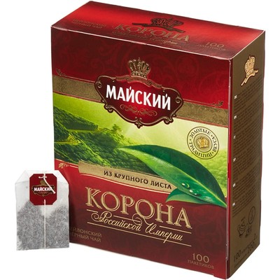 Чай Майский Корона Российской Империи черный 100пакx2г