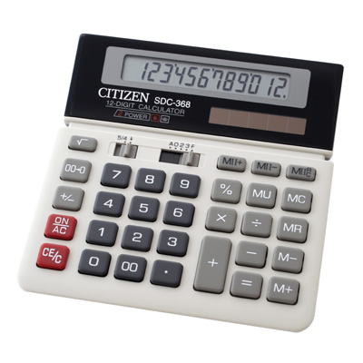 Калькулятор настольный CITIZEN бухг. SDC-368 12 разряд.