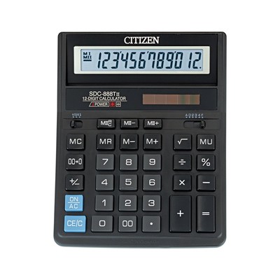 Калькулятор настольный CITIZEN бухг. SDC-888TII 12 разряд. Dual Power