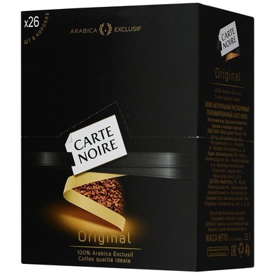 Кофе Carte Noire растворимый в стиках 26штx1,8г