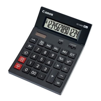Калькулятор настольный Canon бухг. AS-2400 EMEA HB, 14 разряд.,цв.серый