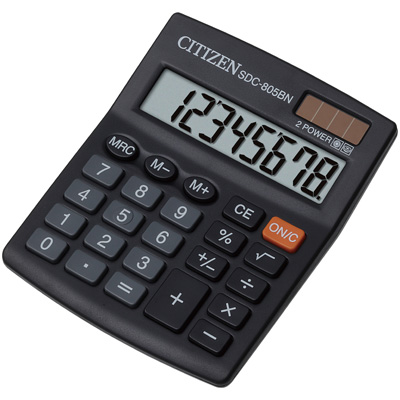 Калькулятор настольный CITIZEN бухг. SDC805BN 8 разрядов DP