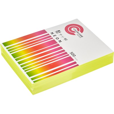 Бумага цветная ColorCode (желтый неон), 75г, А4, 500 листов