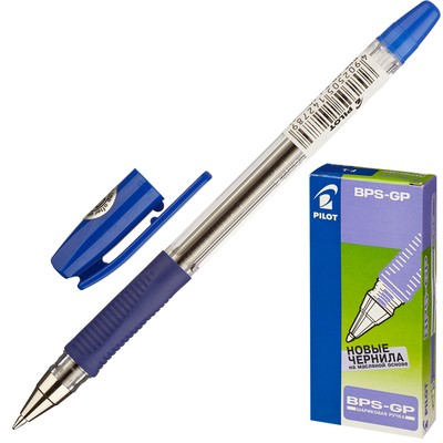 Ручка шариковая PILOT BPS-GP-F резин.манжет. синяя 0,32мм Япония