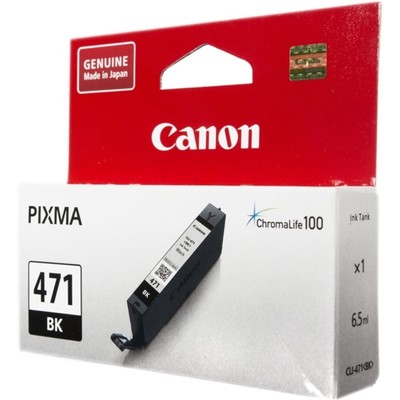 Картридж струйный Canon CLI-471 BK (0400C001) черн. для PIXMA MG5740/6840/7