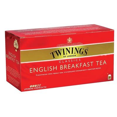 Чай Twinings English Breakfast Tea черный 2гx25пак